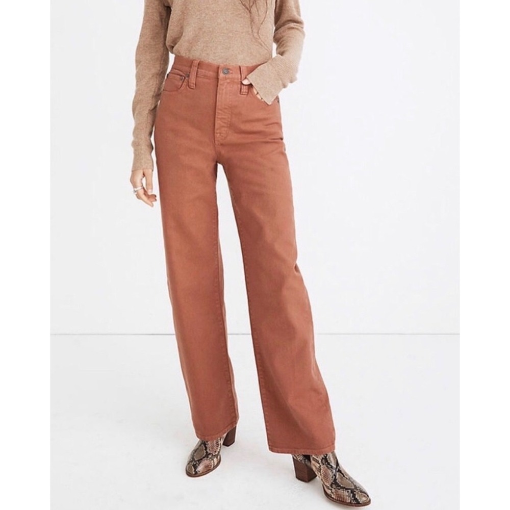 Madewell Women's Slim Wide Full Length Size 30 Warm Umber